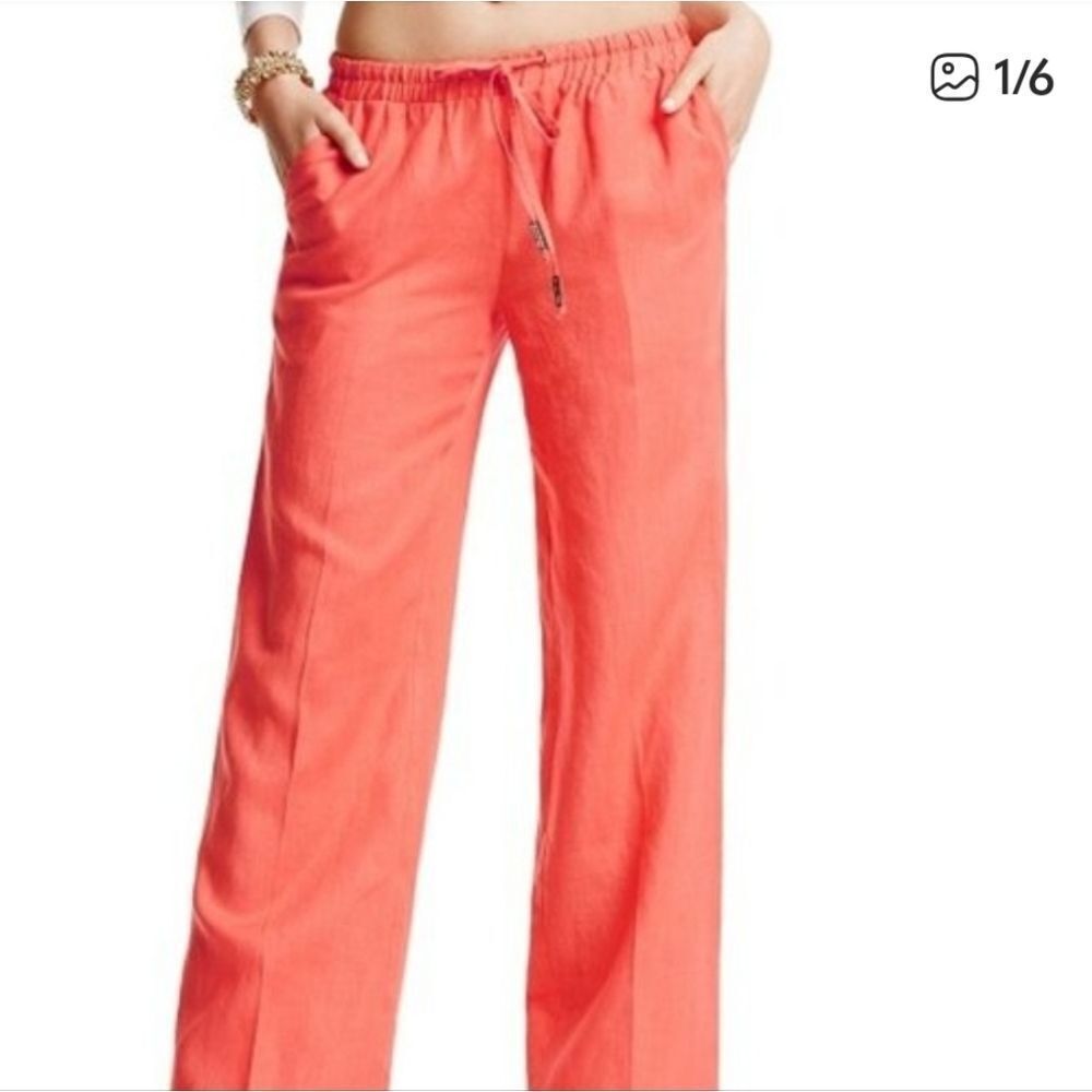 Michael Kohrs XL Red Coral Linen Pants